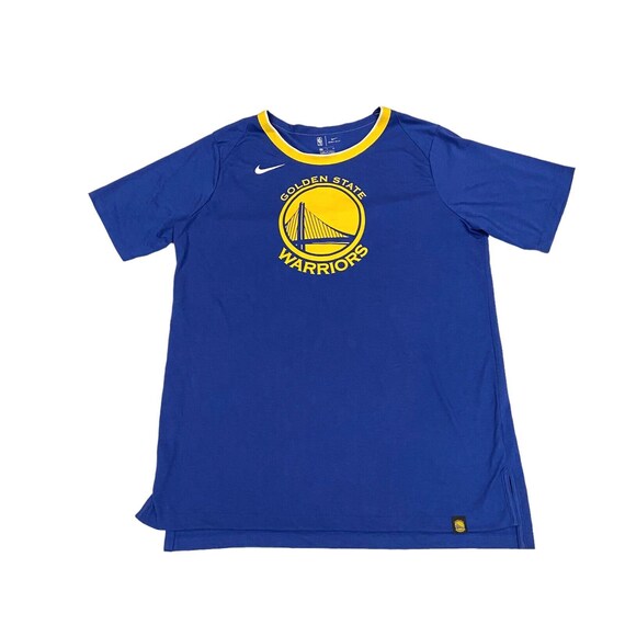 Nike, Shirts, Nike Drifit Golden State Warriors Long Sleeve Shirt Size  Small Blue Yellow