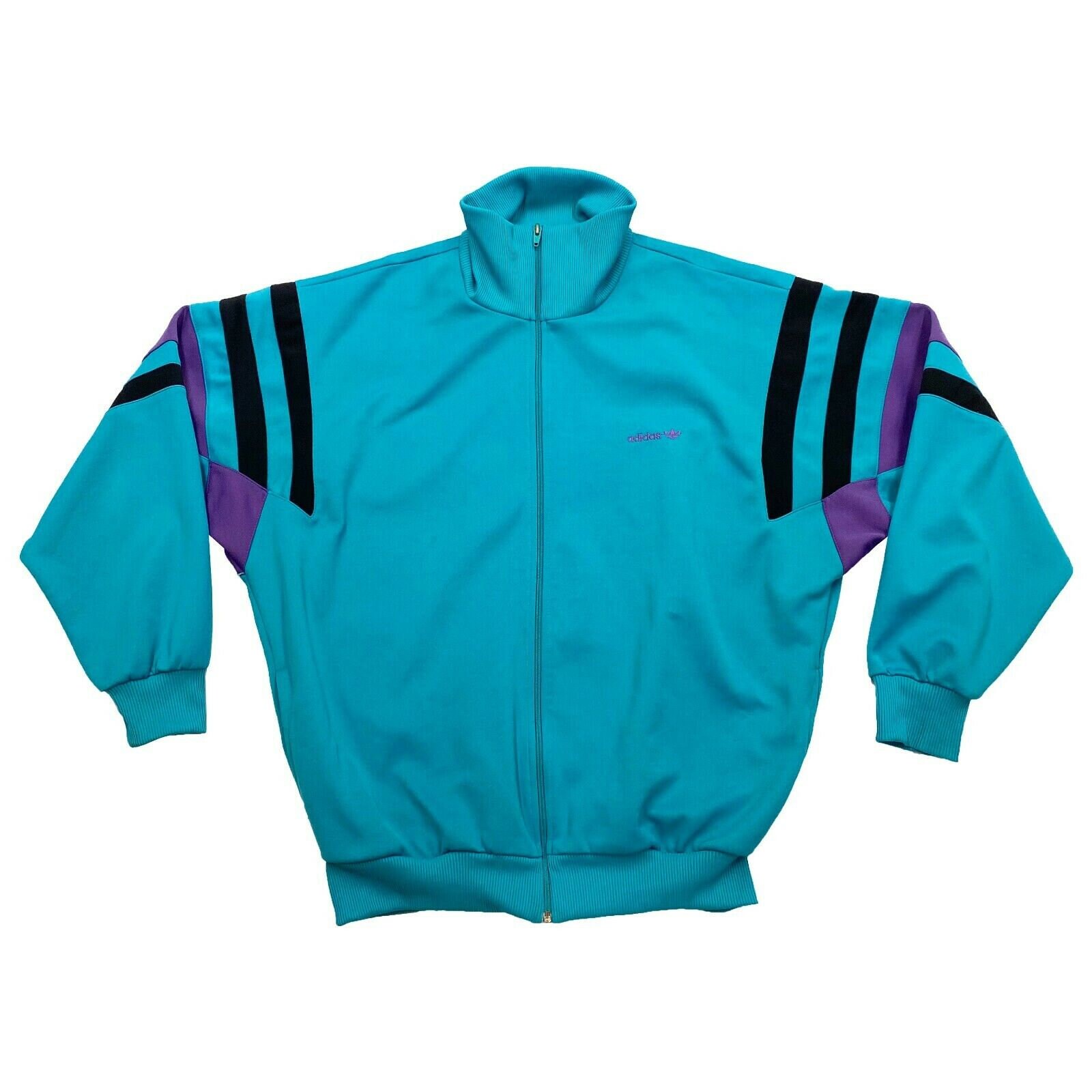 Image of Adidas Original Soft Shell Jacket | Vintage 90S Retro Sports Street Wear Aqua