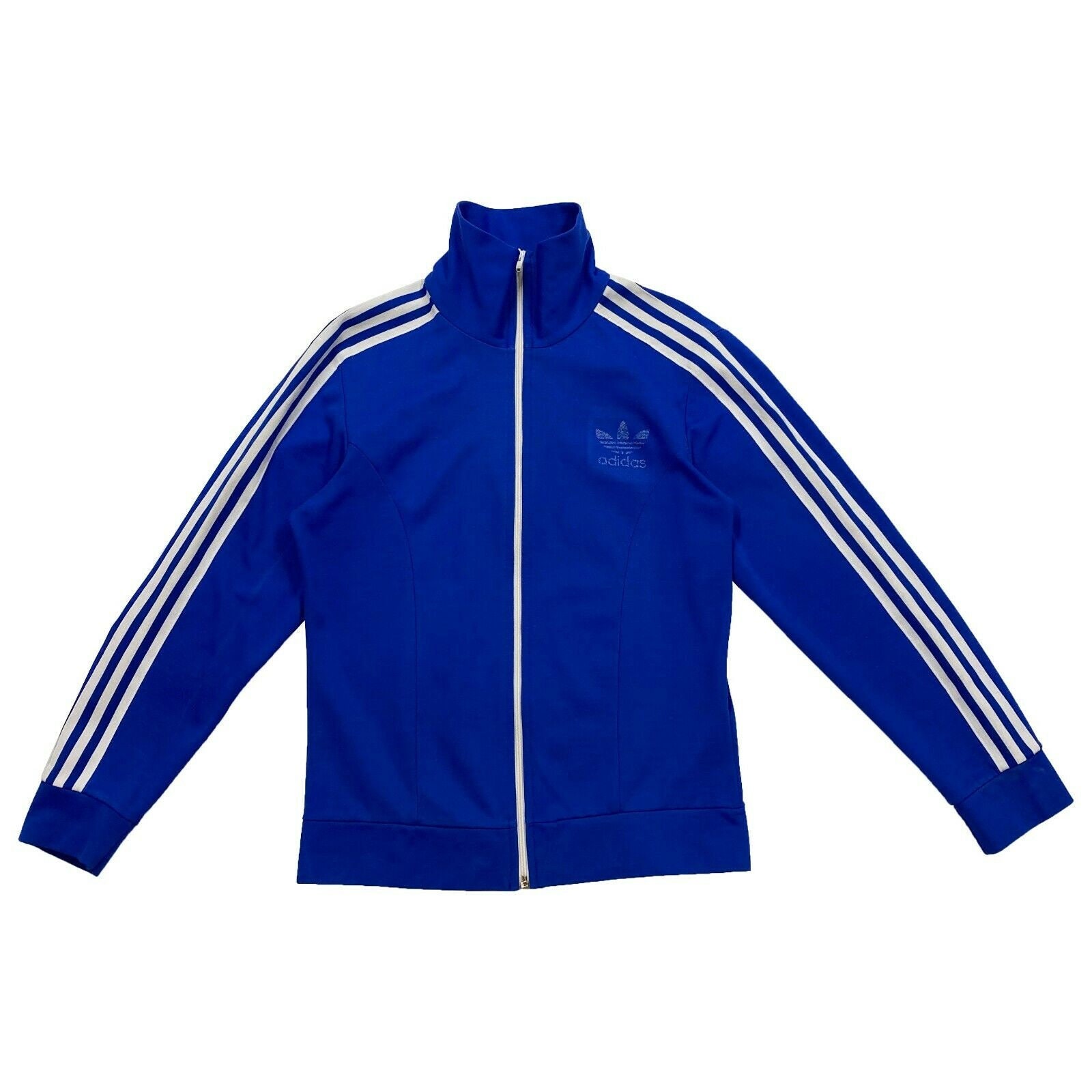 Image of Adidas Originals Track Jacket | Vintage 80S Retro 3 Stripes Sportswear Blue Vtg