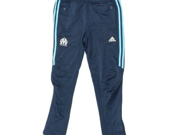 Olympique de Marseille Adidas Boys Navy Tracksuit Bottoms | Football Kids Sports