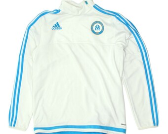 Olympique Marseille Adidas Herren Weiße Trainingsjacke | Fußball Sportbekleidung