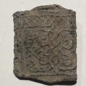 Ancient Byzantine Lead Handle-end or Strap-end
