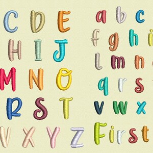 Embroidery Font, half inch small font, First Grade, Embroidery File, Embroidery, Font, Machine Embroidery Font, PES, HUS, DST, Exp, Jef, Sew