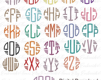 BX, DST, BX Embroidery Font, Art, Deco, Deco Monogram, 3&quot;,  Embroidery Font, Circle Embroidery Monogram, Machine Embroidery,