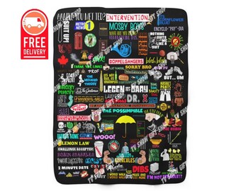 How I Met Your Mother Blanket HIMYM Throw Blanket TV Show Gift Ted Mosby Pop Culture Gift For Boyfriend Funny Christmas Gift For Girlfriend