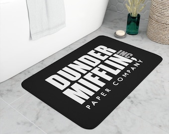 The Office Bath Mat The Office TV Show GIft Bath Rug Michael Scott Dwight Schrute Schrute Farms The Office Bathroom Decor