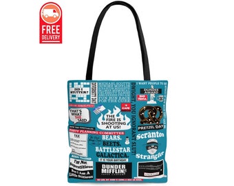 The Office TV Show Tote Bag: Michael Scott, Dwight Schrute