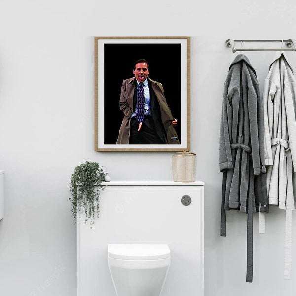 Michael Scott Poster The Office TV Show Gift The Office Poster Funny Bathroom Decor Home Decor Christmas Gift