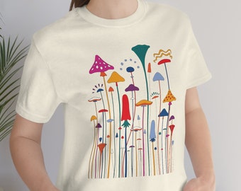 Mushroom Graphic T-Shirt: Cottagecore Nature Tee