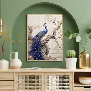 Peacock Wall Art, Bird Wall Art, Peacock Art Print, Peacock Decor, Peacock Poster, Home Decor, Gift For Her