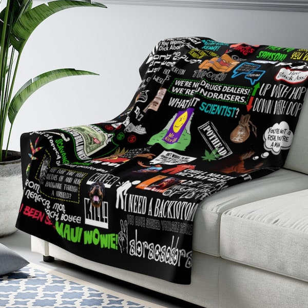 Half Baked Movie Blanket Marijuana Blanket Gift For Him Weed Blanket Gift For Her Funny Blanket Stoner Gift