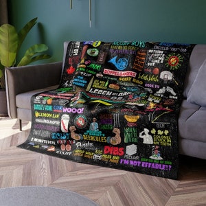 How I Met Your Mother Blanket HIMYM Throw Blanket TV Show Gift Ted Mosby Pop Culture Gift For Boyfriend Funny Gift For Girlfriend Velvet