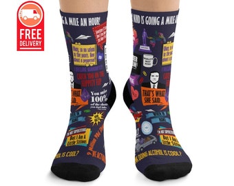 Michael Scott Socks The Office TV Show Gift The Office Socks Dwight Schrute Farms Jim Halpert Funny Gift The Office Quotes Funny Socks