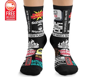 The Office Socks Michael Scott Dwight Schrute Farms Funny Socks The Office TV Show Gift The Office Quotes Custom Socks Gift For Boyfriend