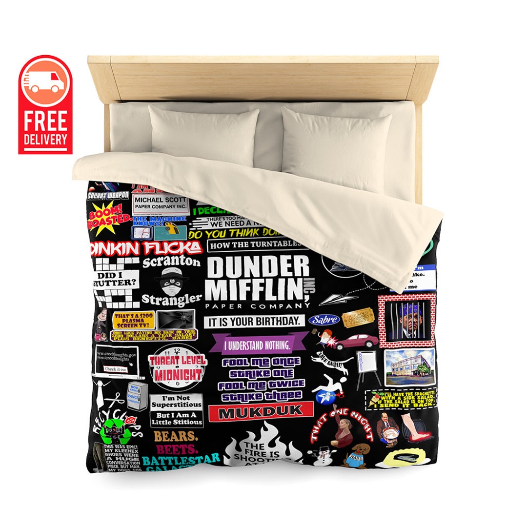 The Office Duvet Cover the Office TV Show Gift Michael Scott Dwight Schrute  Farms Prison Mike Jim Halpert Comforter Cover TV Show Gift - Etsy Israel, image size:1080x1080