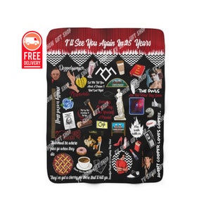 Twin Peaks Blanket Twin Peaks Gift Dale Cooper Laura Palmer Shelly Johnson Log Lady Fire Walk With Me Christmas Gift For Her
