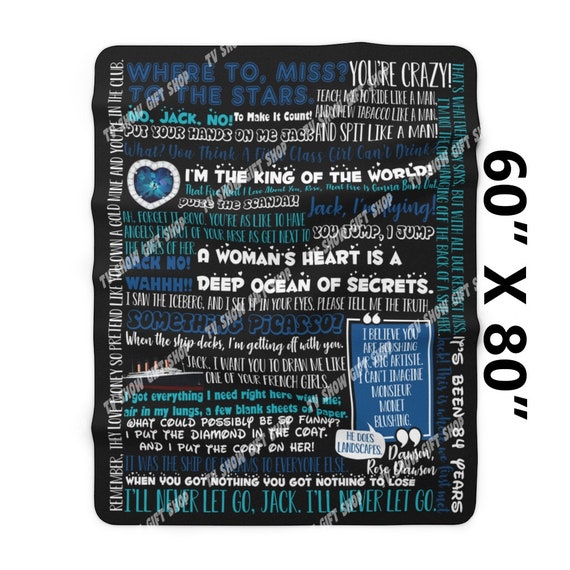Titanic Movie Blanket Titanic Quotes Jack and Rose Titanic - Etsy Titanic Movie Blanket Titanic Quotes Jack and Rose Titanic - Etsy