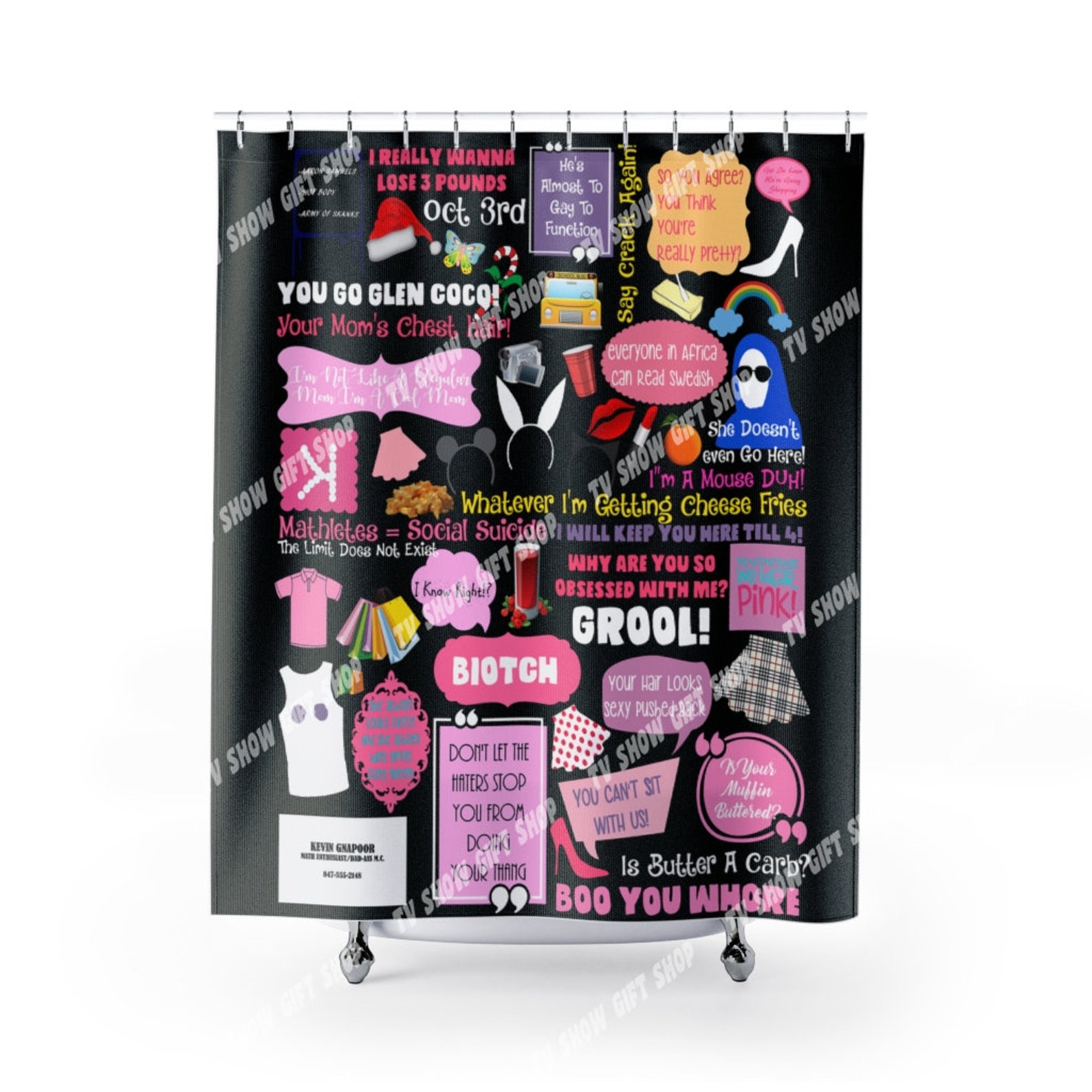 Mean Girls Shower Curtains Bathroom Decor Funny Bath Curtains Etsy