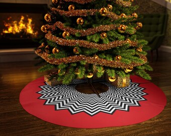 Twin Peaks Christmas Tree Skirt Twin Peaks Gift Laura Palmer Audrey Horne Dale Cooper The Black Lodge Christmas Gift