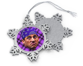 Prisão Mike Enfeite de Natal O Escritório Programa de TV Michael Scott Dwight Schrute Farms O Presente do Escritório Decoração de Natal Presente de Natal