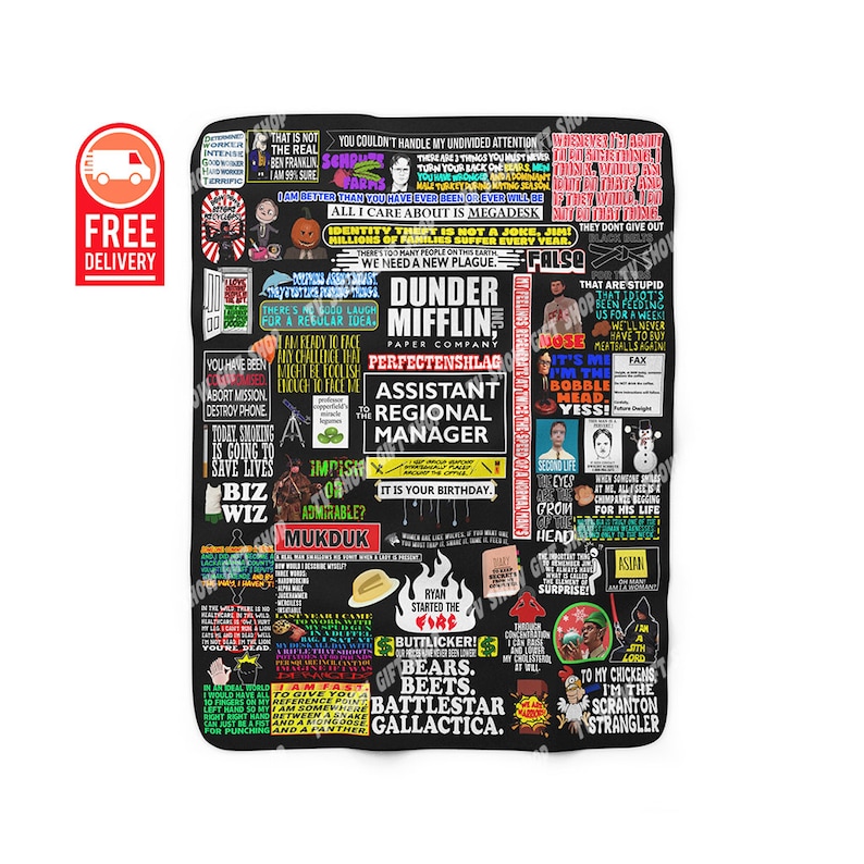 The Office Blanket Dwight Schrute Throw Blanket The Office TV Etsy