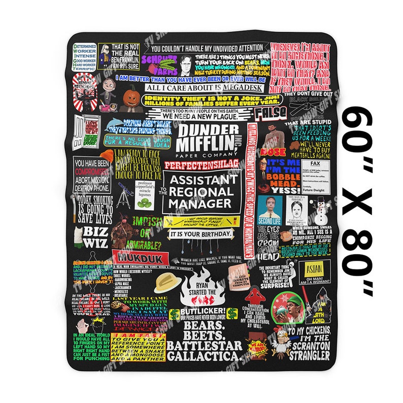 The Office Blanket Dwight Schrute Throw Blanket the Office TV Etsy