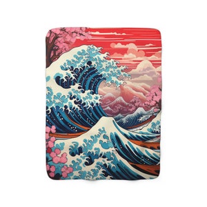 La coperta della Grande Onda, Onda di Kanagawa, Arte giapponese, Arredamento per la casa