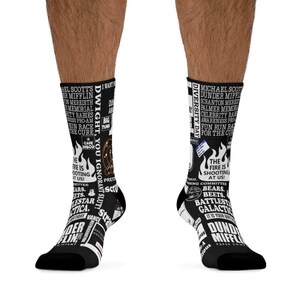 The Office Socks The Office TV Show Gift Michael Scott Dwight Schrute Farms The Office Quotes Funny Socks Black Socks Christmas Gift image 4
