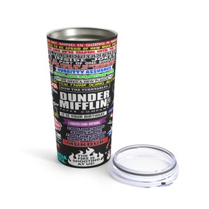 The Office Tumbler | The Office TV Show Gift | 20oz Stainless Steel Cup | Christmas Gift