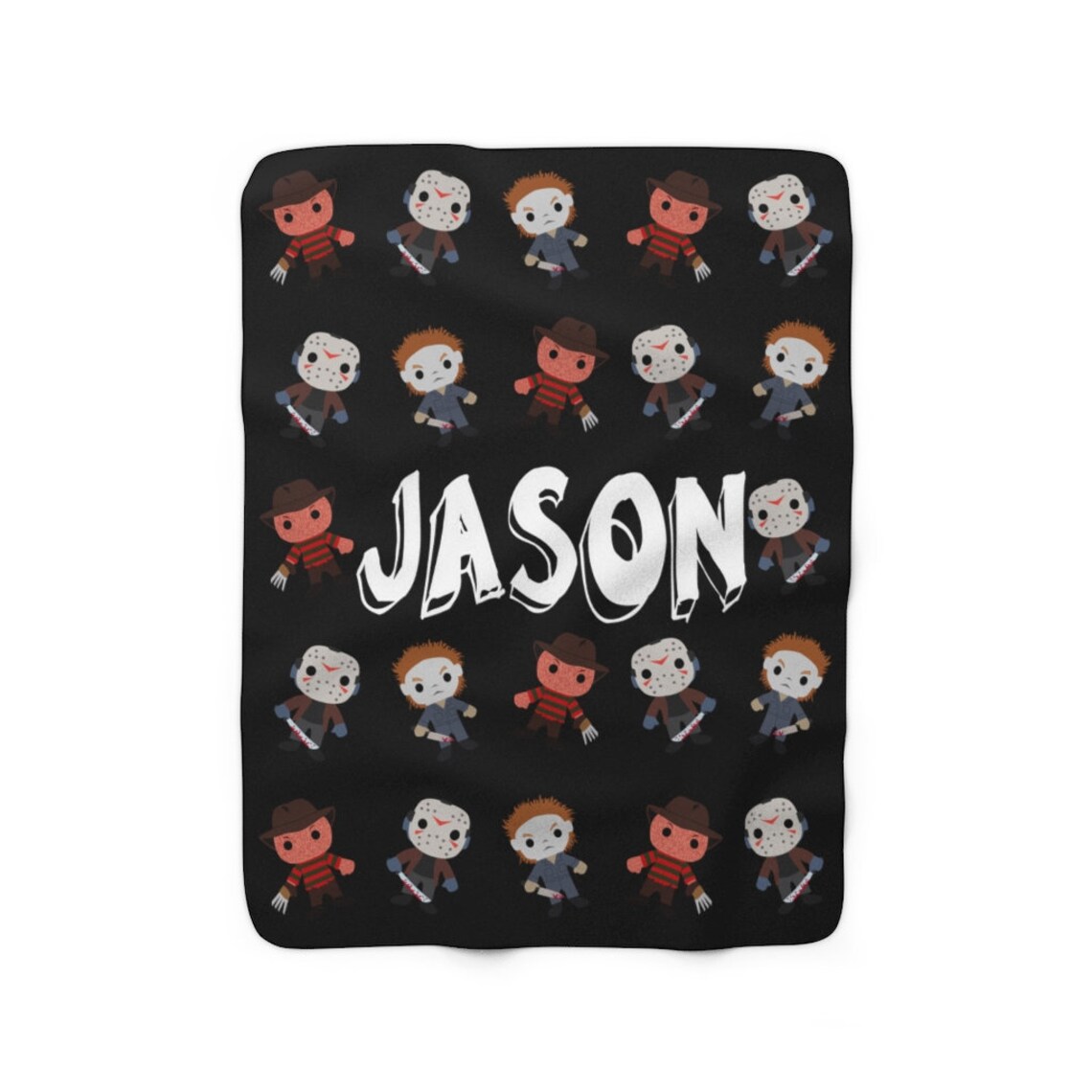 Personalized Horror Movie Blanket Custom Name Blanket Freddy Etsy