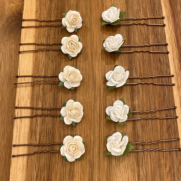 Flowers Bobby Pins Etsy