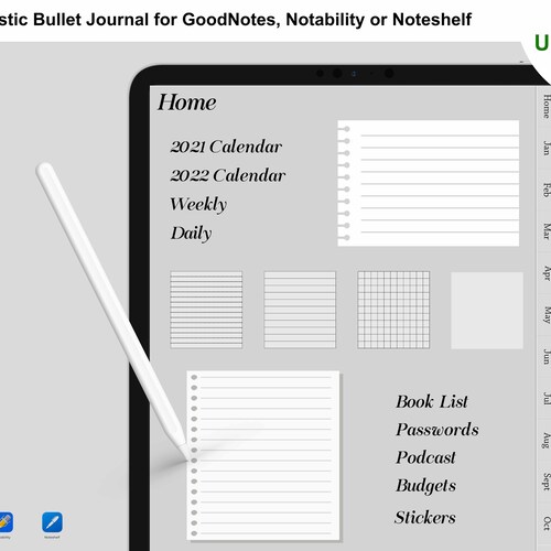 Digital Student Planner for Goodnotes Notability Undated Etsy