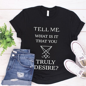 Lucifer Morningstar Truly Desire Tshirt -  Lucifer TV Show Shirt ~ Lux Nightclub - Tom Ellis Tee