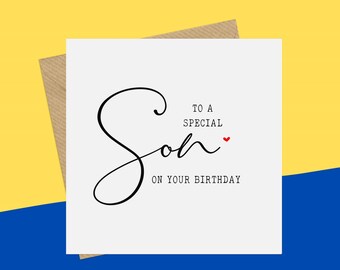 son birthday card etsy