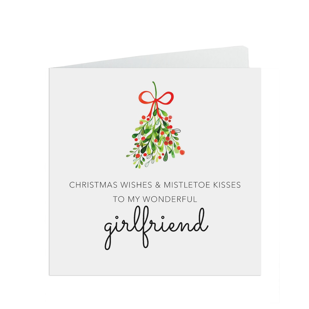 Christmas Card for Girlfriend Romantic Christmas Card - Etsy