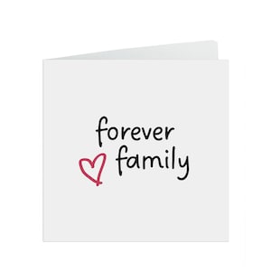 Adoption Forever Family Simple Card For Newly Adopted Child Or Family.