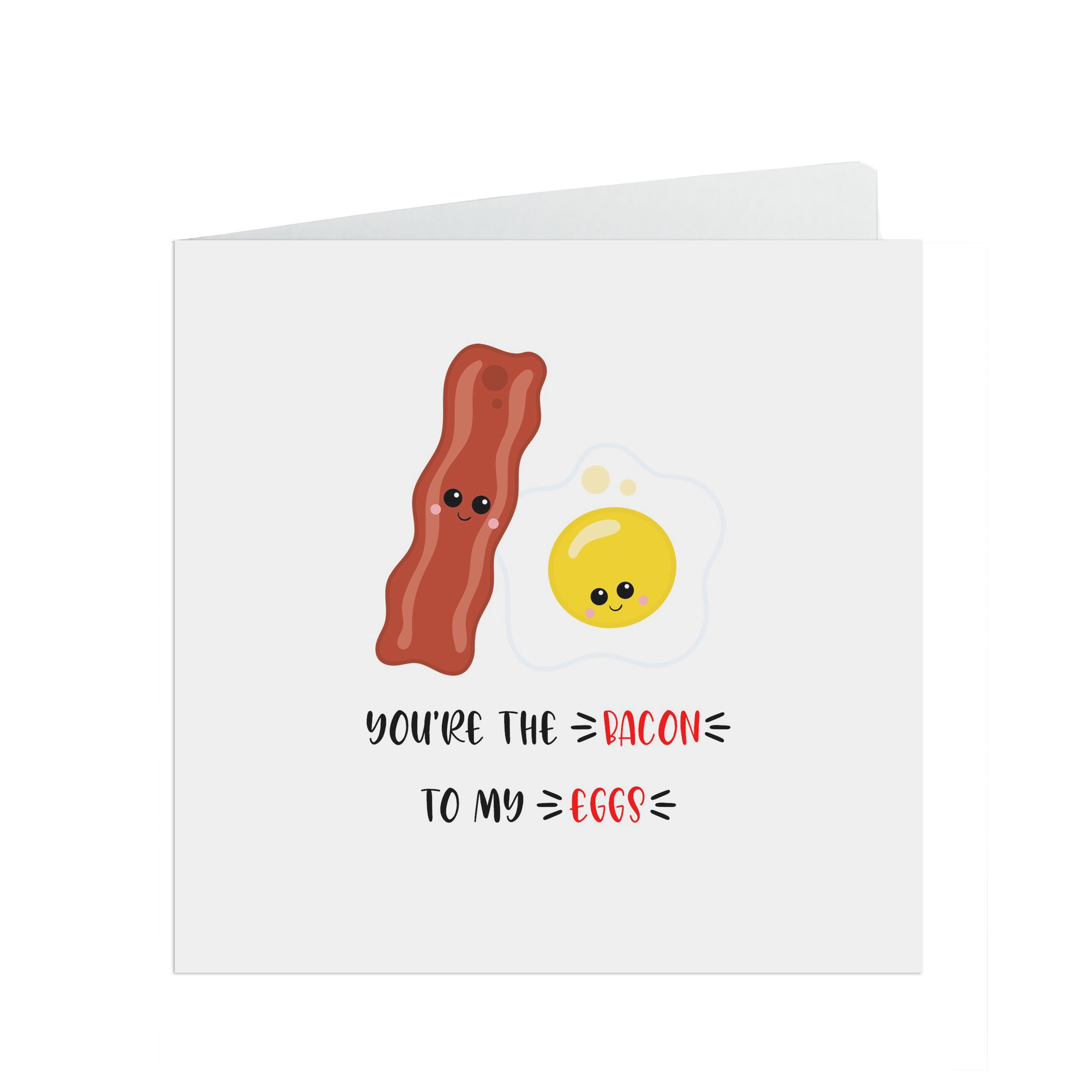 You're the Bacon to My Eggs Funny Pun Card for Partner Etsy UK