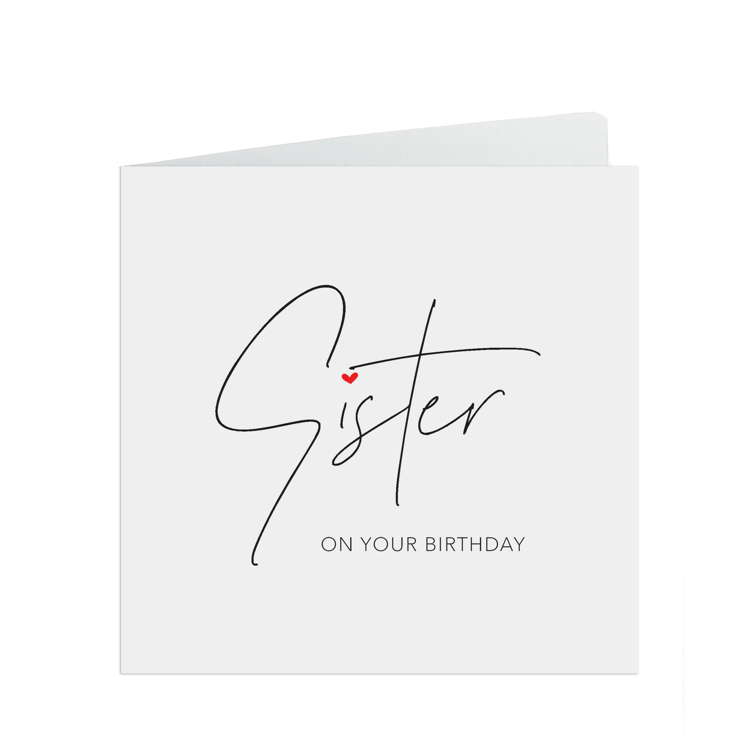 sister birthday card simple birthday card etsy