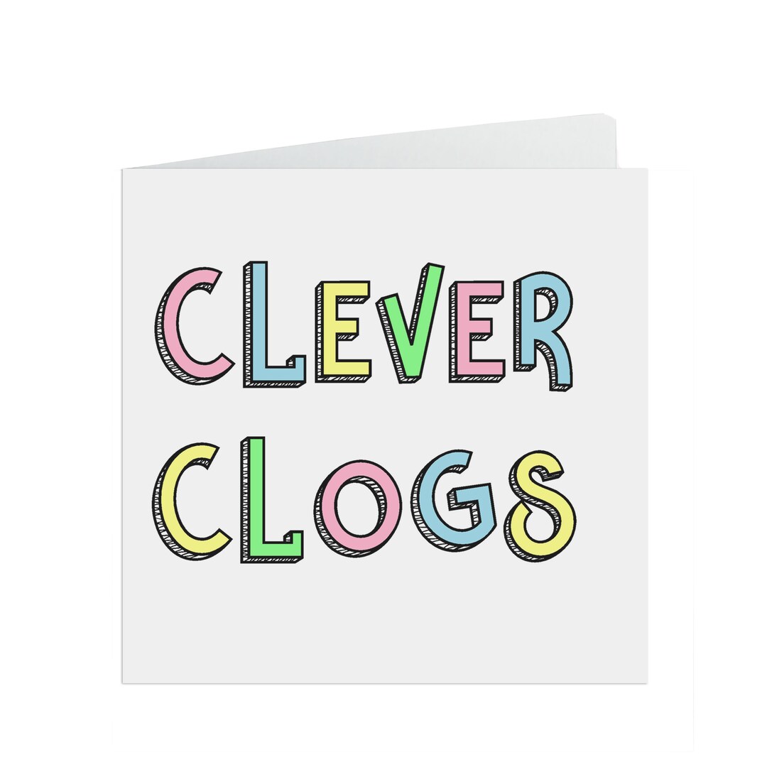 Clever Clogs Congratulations Passed Exams or Graduation Card Etsy