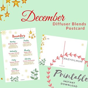 December Diffuser Recipes Postcard, Art Prints, Essential Oils Instagram Story Highlights