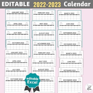 2021 Excel Calendar - Etsy