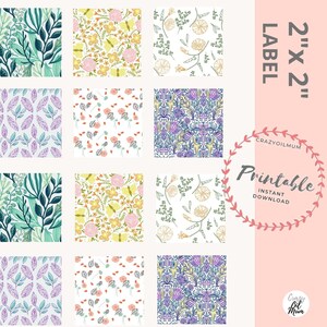 Botanical Essential Oil Printable Stickers, Printable Botanical Print