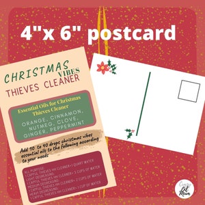 Weihnachten Vibes Diebe Haushaltsreiniger Postkarte, druckbare Etiketten für Diebe Haushaltsreiniger Spray, Weihnachtsgeschenk des jungen Lebens