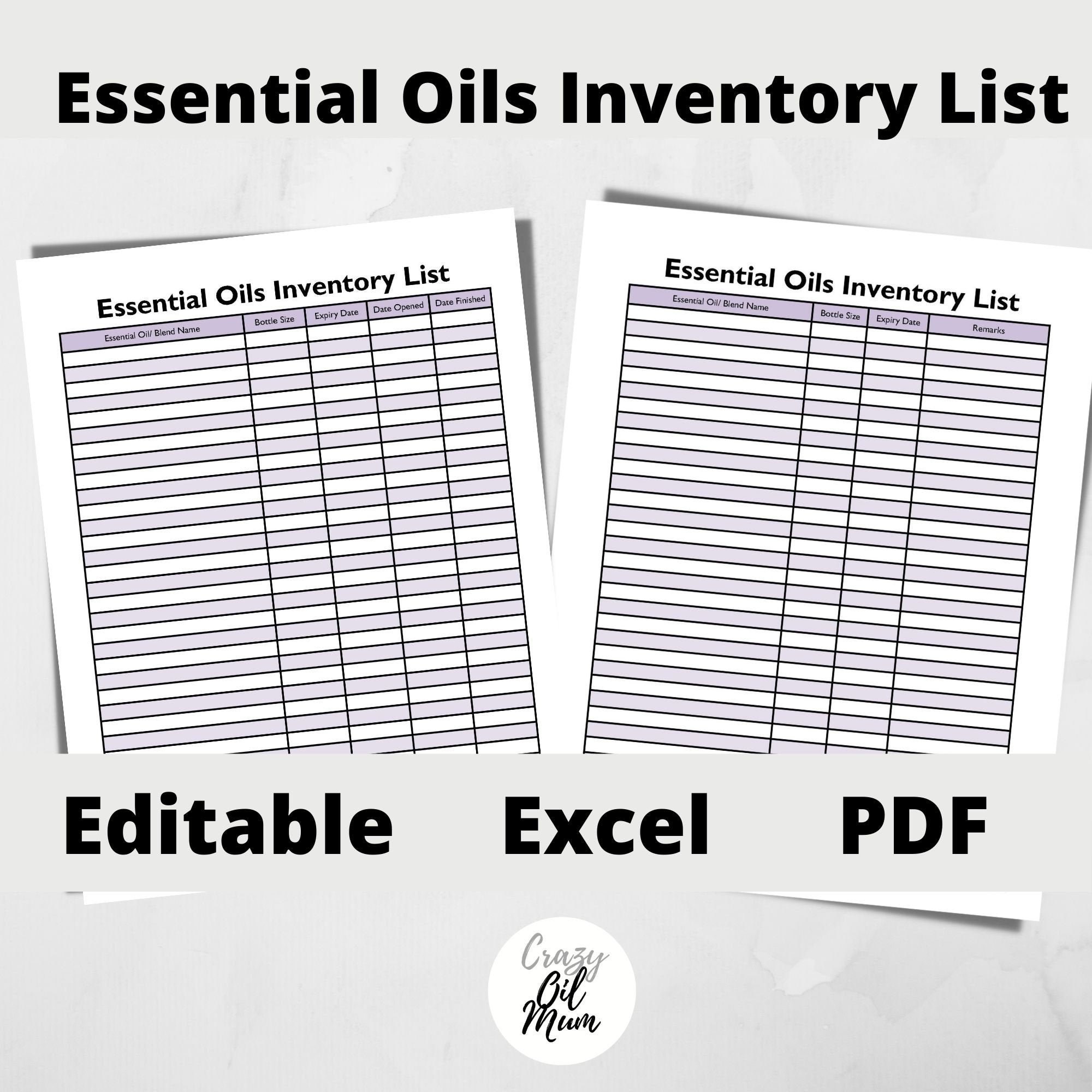 blank-essential-oils-inventory-list-printable-fully-editable-excel-essential-oil-inventory-etsy for Free Printable Essential Oil Inventory Blank Essential Oils Inventory List Printable. Fully Editable Excel Essential Oil Inventory - Etsy for Free Printable Essential Oil Inventory