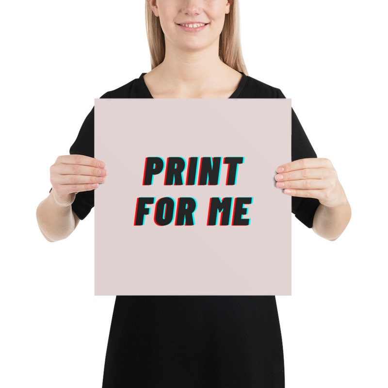 Custom Poster Print for Me Poster Matte Paper Poster Home Etsy