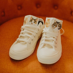 Customized Vans Dog Cat Pet Shoes, Sneaker shoes, Custom Vans Shoes, Wedding Shoes, Walking shoes for Women, Low top shoes, Slip on Shoes image 1
