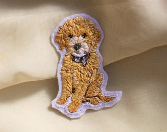 Écusson pour chien, broderie personnalisée, écusson pour animal de compagnie, écusson pour mariage, cadeau pour propriétaire de chien, écusson personnalisé pour repassage avec velcro, mémorial