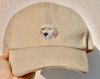 Personalized Golden Retriever Dog Mom Embroidered Hat Men Women Baseball Gift Cap Custom Pet Portrait Embroidery Mom Dad gift hat Dog Lover