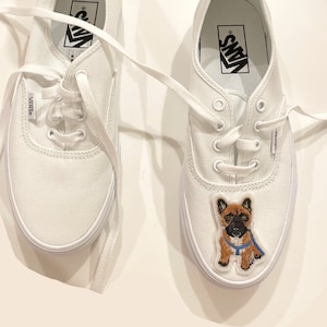 Customized Vans Dog Cat Pet Shoes, Sneaker shoes, Custom Vans Shoes, Wedding Shoes, Walking shoes for Women, Low top shoes, Slip on Shoes image 2