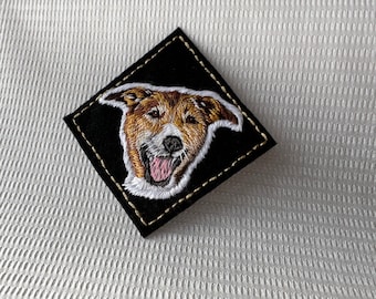 Custom Dog Pet Patch for ties, Father of the bride gift, Tie with photo Pet Patch Label Gift Wedding Tie, Wedding Gift for Groom, Suit Patch